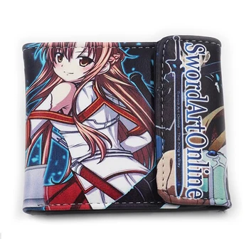 

Yuuki Asuna Kirito kirigaya kazuto Japanese Anime Sword Art Online PU Short Wallet Purse