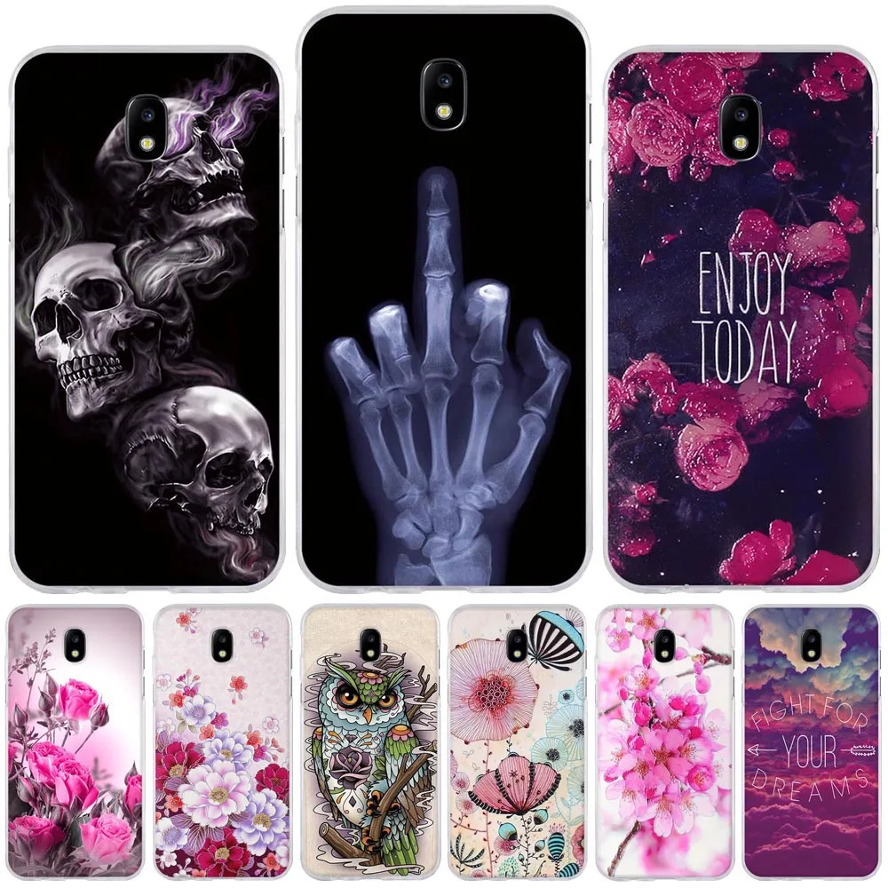 Flower Painted Case For Coque Samsung J5 2017 Case EU Version Case Cover Soft Tpu Fundas 1