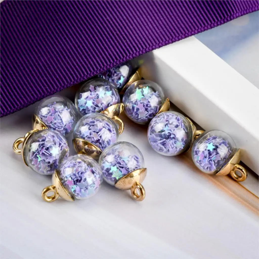 12 10pcs Hollow Handmade Glass Bead Beads & Jewelry Making String