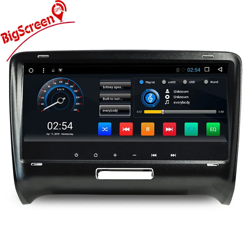 Flash Deal 8.8 Inch Android 7.1 Quad Core Car No DVD Player GPS Navigation For Audi TT 2006-2014 Multimedia ISP Screen Steering wheel wifi 3