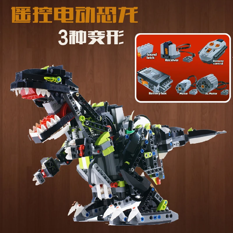 

Technic Lepin 24010 792pcs 3 in 1 Dinosaur RC Sound Function building blocks 4958 Bricks toys for children 792pcs