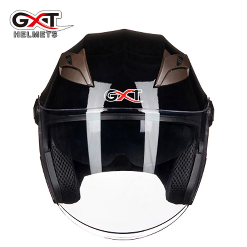 Летний Новый GXT двойной объектив мотоциклетные шлемы Половина лица ABS