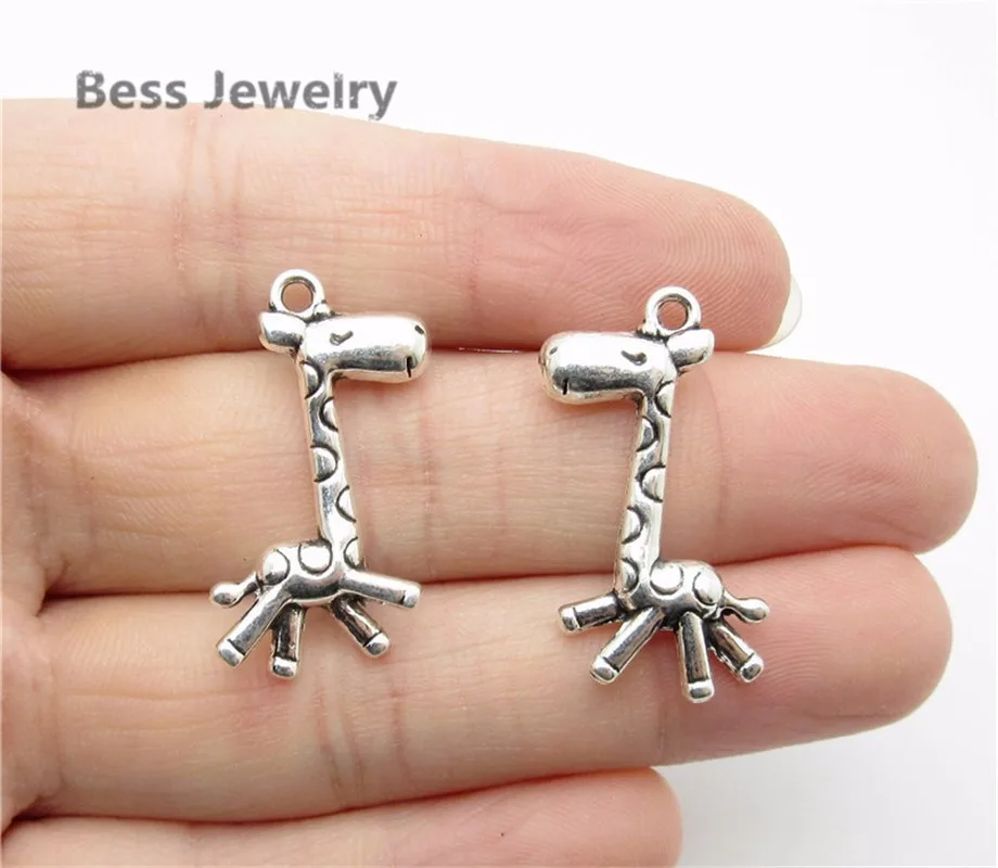 

30pcs(29*15mm) Antique Silver giraffe Charm European pendant fit for pandora style Bracelets Necklace DIY Metal Jewelry Making