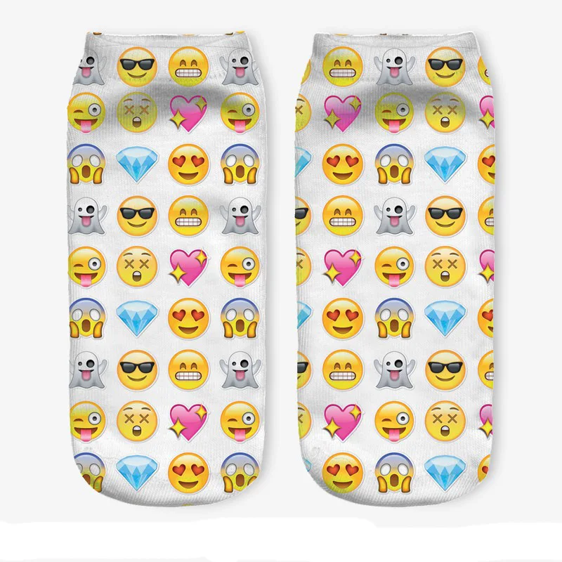 

RUNNING CHICK New 3D digital printing socks qq expression printing emoji socks