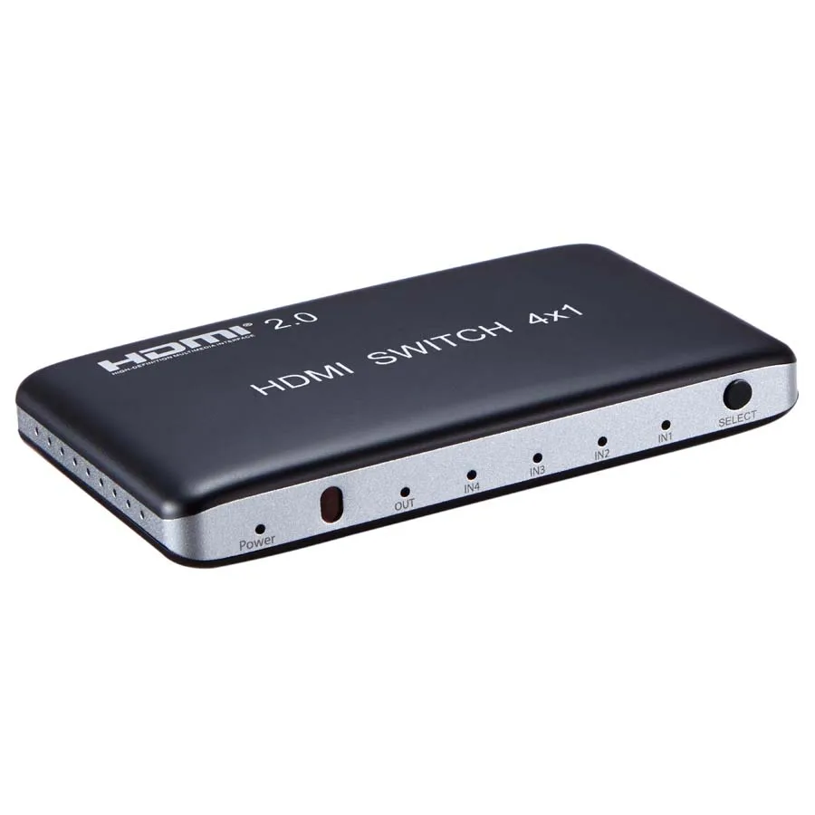 HDMI 2,0 переключатель 4x1 HDMI коммутатор конвертер 4 в 1 выход до 4K@ 60 Гц HDMI2.0 HDCP 2,2 3D с пультом дистанционного управления для DVD HD плееры HDTV