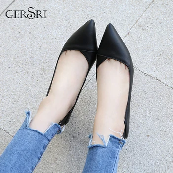 

Gersri Low-heel 5cm Womens Pumps Pointed Toe Single Shoes For Female All-match High Heel Skirt Stilettos Big Size 36-45 Loafers
