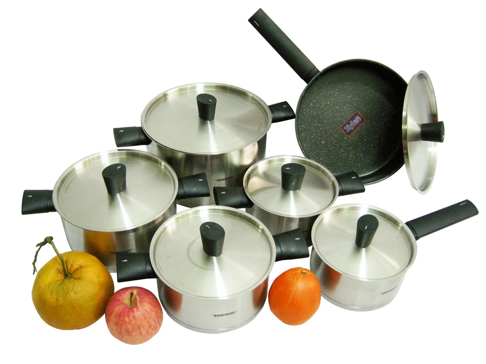 

Cooking Tools 12pc Of 18/10 Stainless Steel Cookware Set Fry Pan Soup Pot Saucepan Casserole Cooking Pots Set Pots And Pans