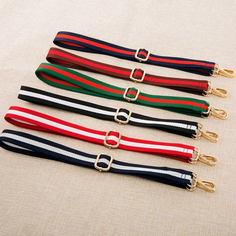 fashion 2.5cm wide stripe canvas woven tape fabric bag strap belt Shoulder strap DIY bag handle ...