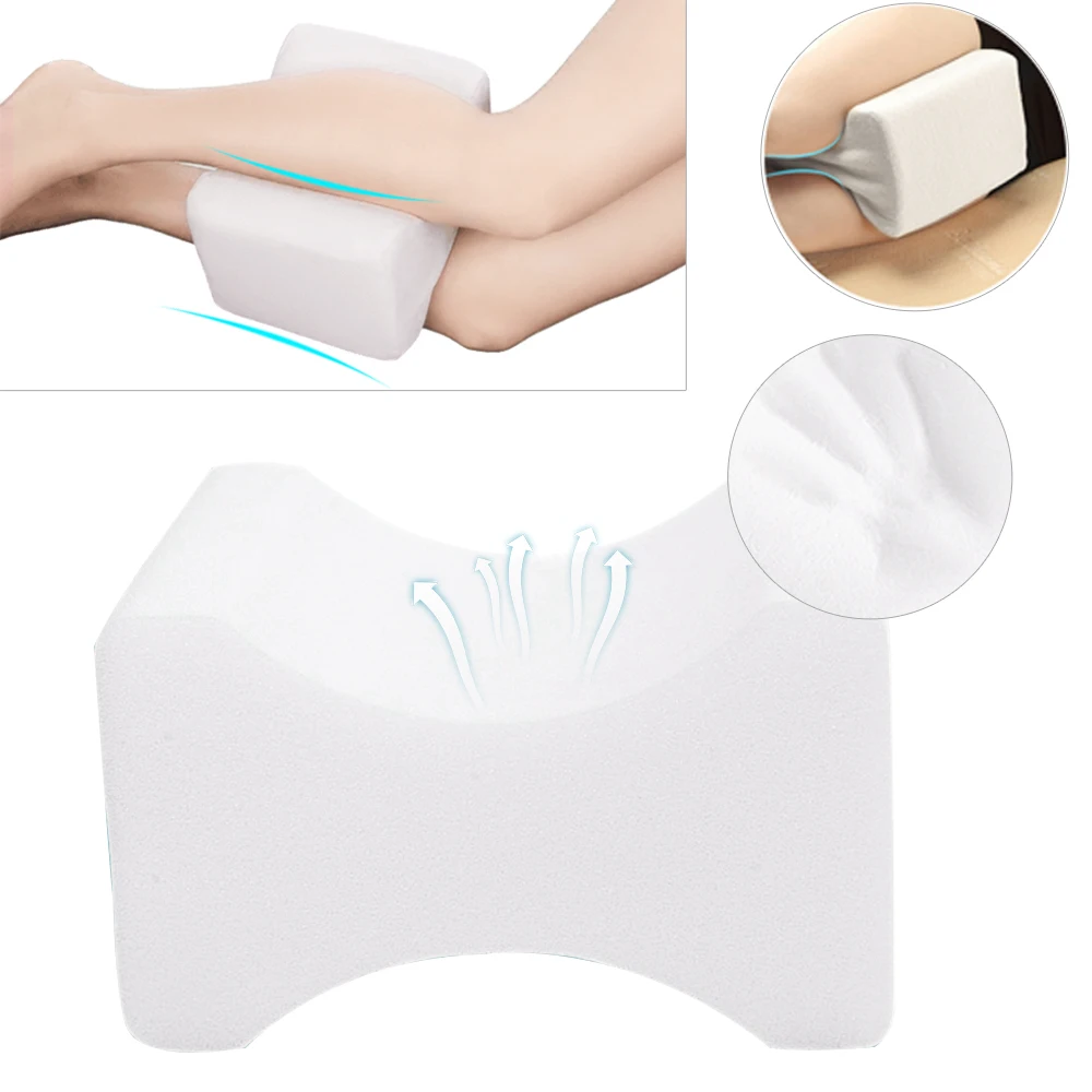 Urijk Orthopedic Memory Foam Knee Wedge Pillow For Sleeping Sciatica Back Hip Joint Pain Relief