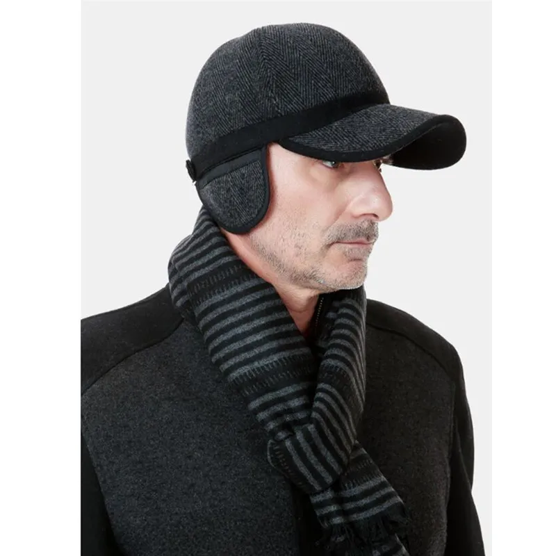 Men's Winter Warm Hat Male Fashion Winter Ear protection Hat Adult ...