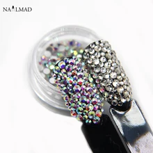 250 шт./кор. кристалл AB Стразы блестящий белый лак для ногтей Стразы микс для ногтевого дизайна с плоской задней частью украшения Аксессуары