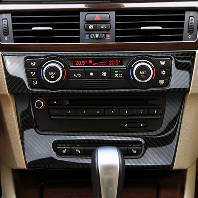 Для bmw e90 e92 e93 внутренняя отделка из углеродного волокна кондиционер CD панель