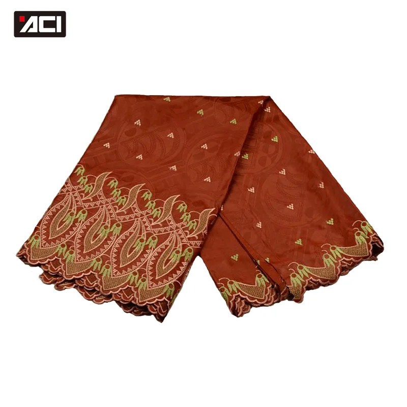 

ACI-Free Shipping! African Fashion Bazin Riche Embroidery Dress Damask Fabric,5 Yards Nigeria Jacquard Guinea Brocade Fabric