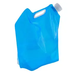Лидер продаж 5L Еда Класс PE складной, сворачивающийся воды мешок кемпинг мешок хранения ручные путешествие на выживание бутылки голубой