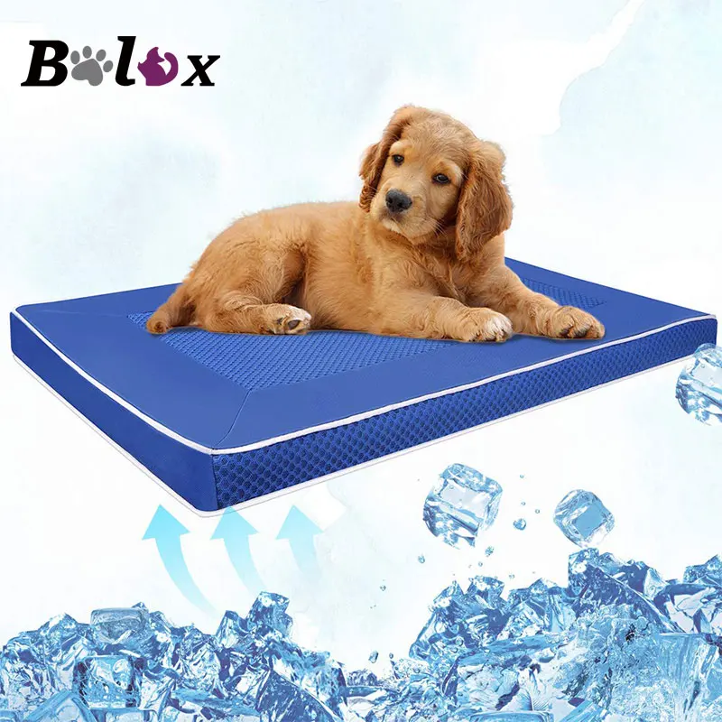 Dog cooling mat for summer Comfortable breathable pet dog bed house Oxford Nylon Ice silk Cushion pad for small Large Dog
