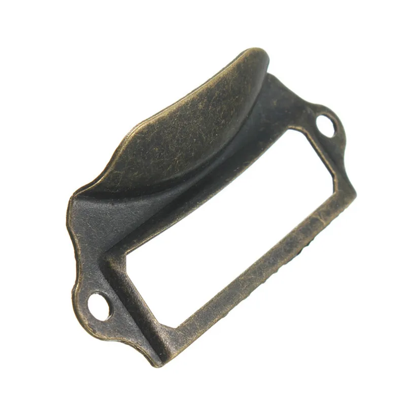 6pcs Door Cabinet Knobs Drawer Label Pull Handle Name Card BoxFor Furniture Cabinet Drawer Box Case Hardware