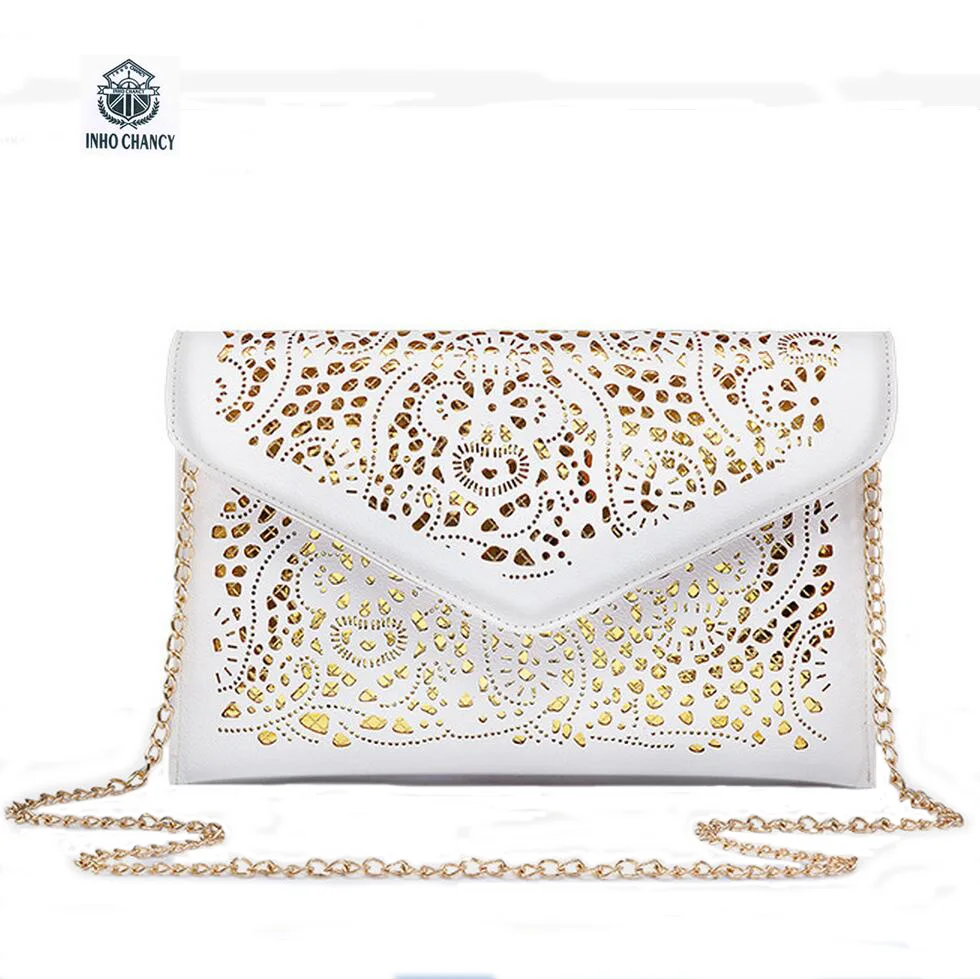 براثن محفظة pu المرأة الجوف خارج رسول المغلف حقيبة كتف حمل حقيبة سلسلة قطري حقيبة bolsos bolsas crossbody