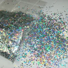 50 г М-1 мм Голографический лазерный, серебристый блеск алмаз(ромб) блестка Spangle форма для украшения ногтей и блестки для рукоделия