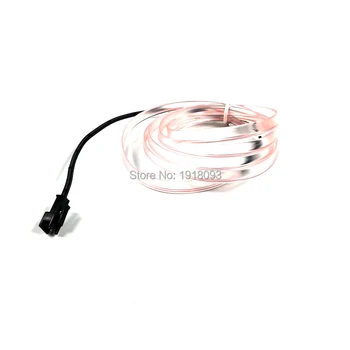

LED Strip EL Wire Tube Rope Flexible Neon Light 2.3mm-skirt 2Meters Whitet Car Inside Decoration Not Include Driver