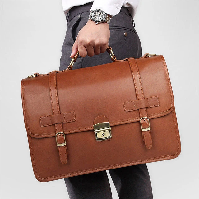 Luufan, британский стиль, кожаный портфель, изысканная деловая сумка для мужчин, мужская рабочая сумка, классический дизайнерский портфель с