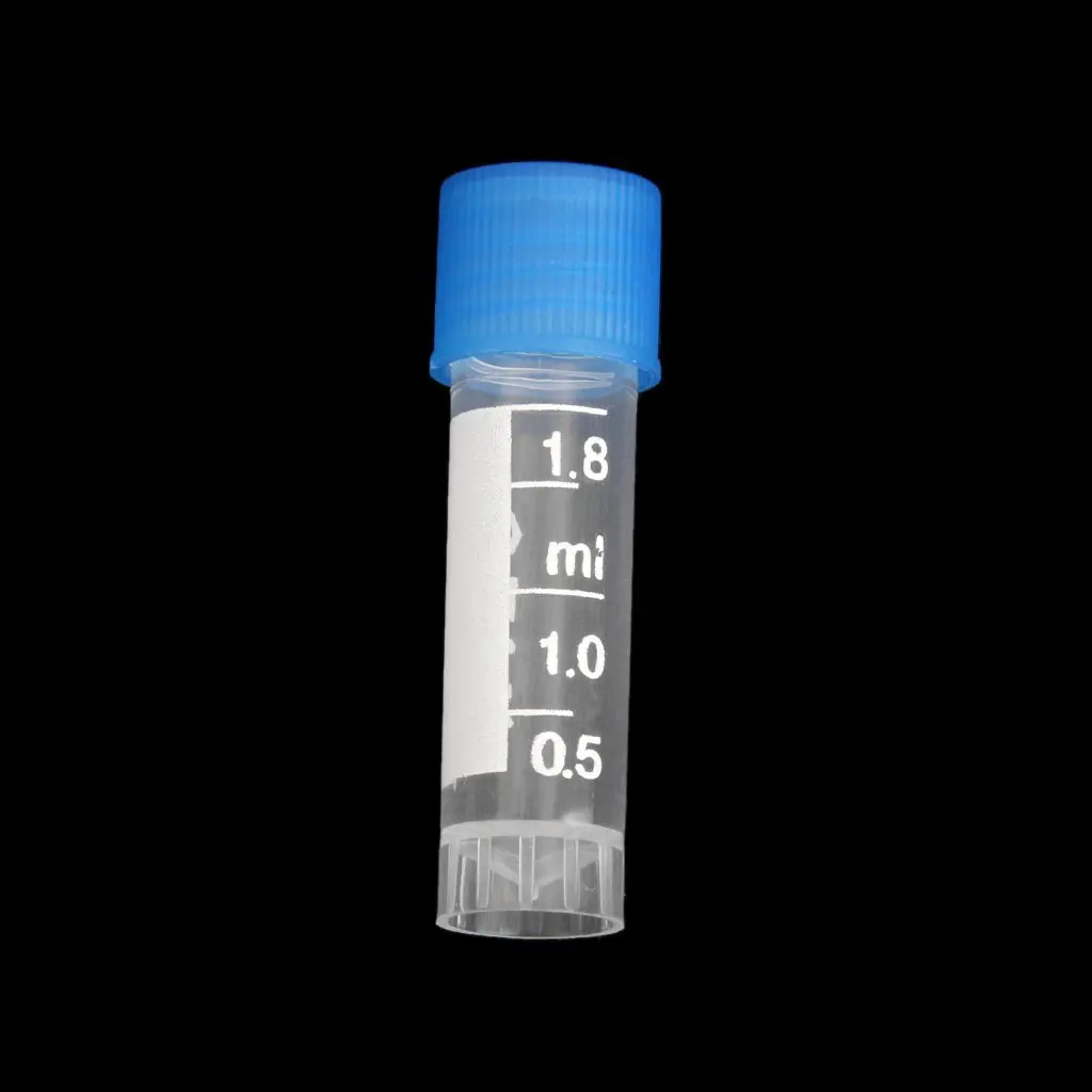 

50PCS Graduation 1.8ml Centrifuge Tube Plastic Bottles with Screw cap Transparent container Can legislate vials 45mm X10mm