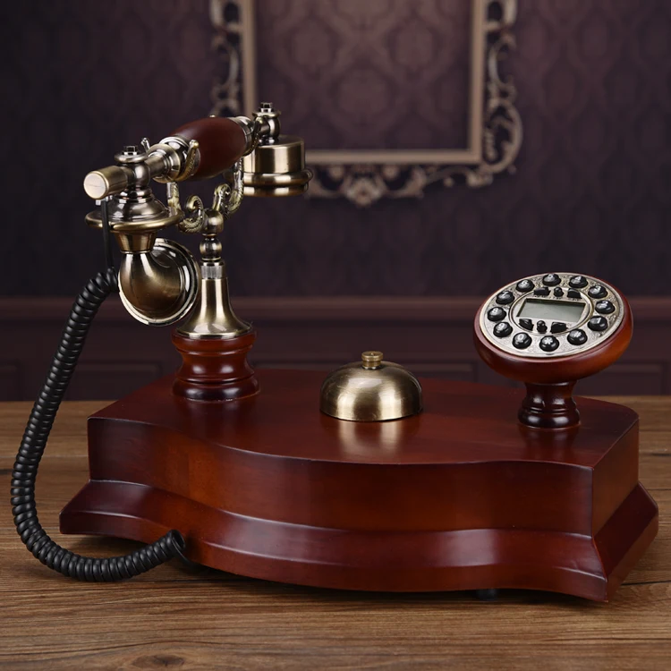 

Solid Wood vintage phone household vintage fashioned telephone/Redial/Hands-free/backlit Caller ID 301A