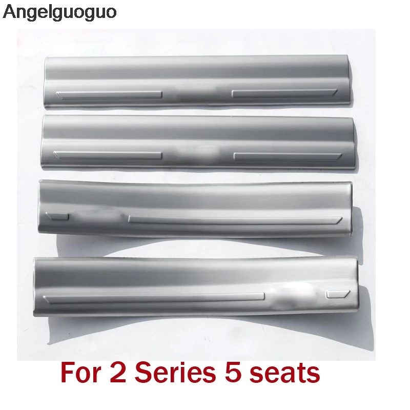 

Angelguoguo Car Inside Door Sill Scuff Threshold Plate For BMW 2 Series Active Tourer 5 Seats and 7 Seats F45 F46 218i 2015-2017