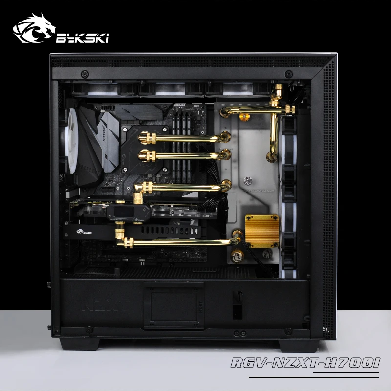 BYKSKI акриловая водная доска Решение подходит NZXT H700I чехол для компьютера для специального резервуара/3PIN RGB 5 v/Поддержка Combo DDC насос