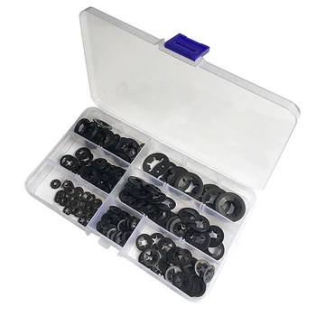 

280pcs Internal Tooth Starlock Push On Locking Washers Speed Clips Fasteners Assortment Kit Washers Quick Speed Locking Washers