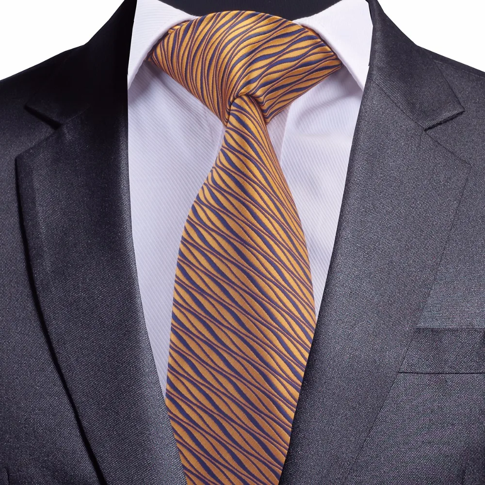 GUSLESON 8 см мужской галстук полосатый галстук для свадьбы черный фиолетовый синий галстук для бизнеса жаккардовый шелковый галстук