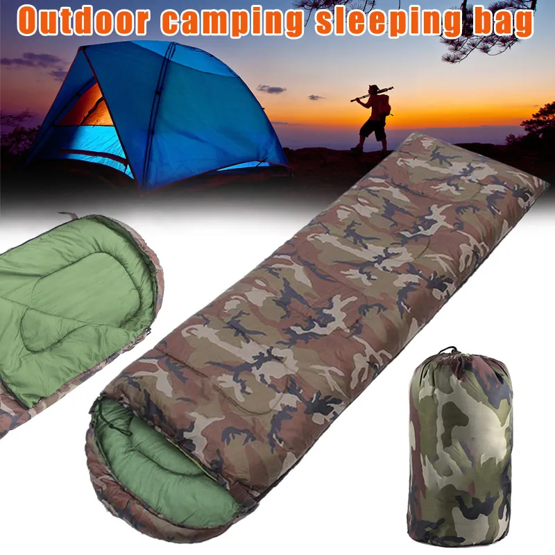 

High Quality Hat Envelope Style Sleep Bag Outdoor Leisure Camping Break Camouflage Sleeping Bags NCM99