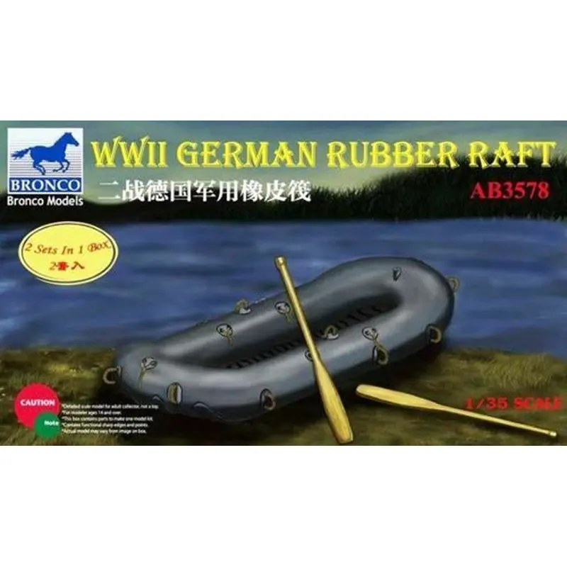 

BRONCO AB3578 1/35 WWII German Rubber Raft - Scale Model Kit
