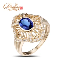 Real 14k Gold 1.52ct Blue Tanzanite Diamond Engagement Wedding Ring