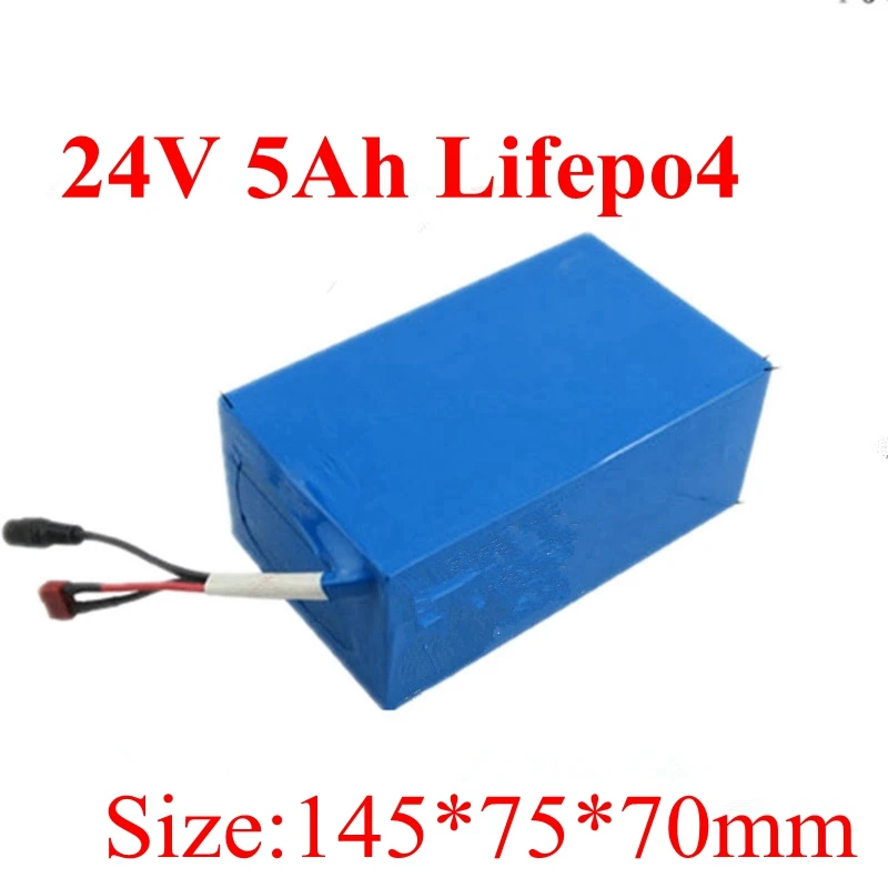 

25.6V 24V 5Ah Lifepo4 Lithium Battery Pack with BMS 24V 5000mAh 3.2V Lifepo4 Cells for Ro Bomow Robotic Lawn Mower+2A Charger