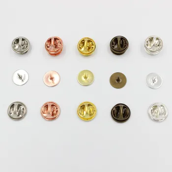 

20pcs Gold Rhodium Color Copper Nail Tie Tack Lapel Pin Back Clutch Scatter Butterfly Clasp Squeeze Badge Holder DIY Jewelry
