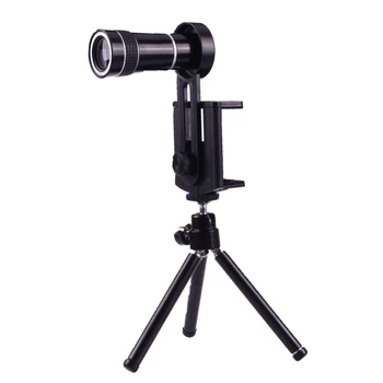 

Mobile Phone Lens Kit 10X Magnification Lens Mobile Phone 3 in 1 Telescope Tripod Mount Mobile Phone Clip for iPhone 7