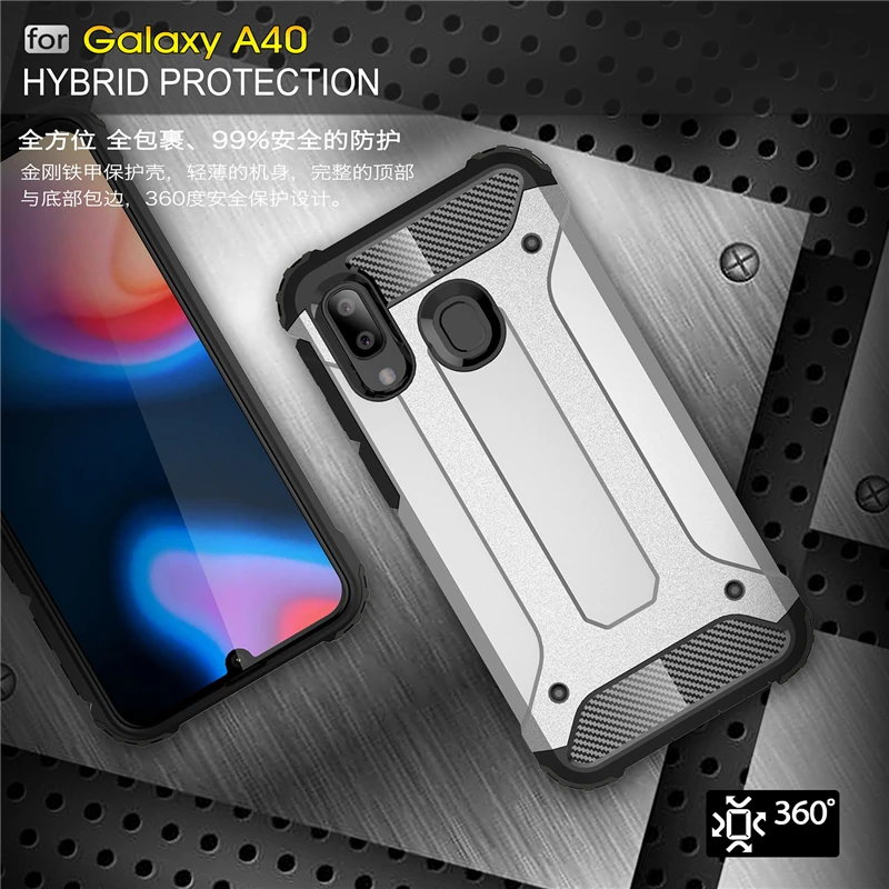 

sFor Samsung Galaxy A40 Case SM-A405 Shockproof Armor Rubber Phone Back Case For Samsung Galaxy A40 Cover For Samsung A40 Case