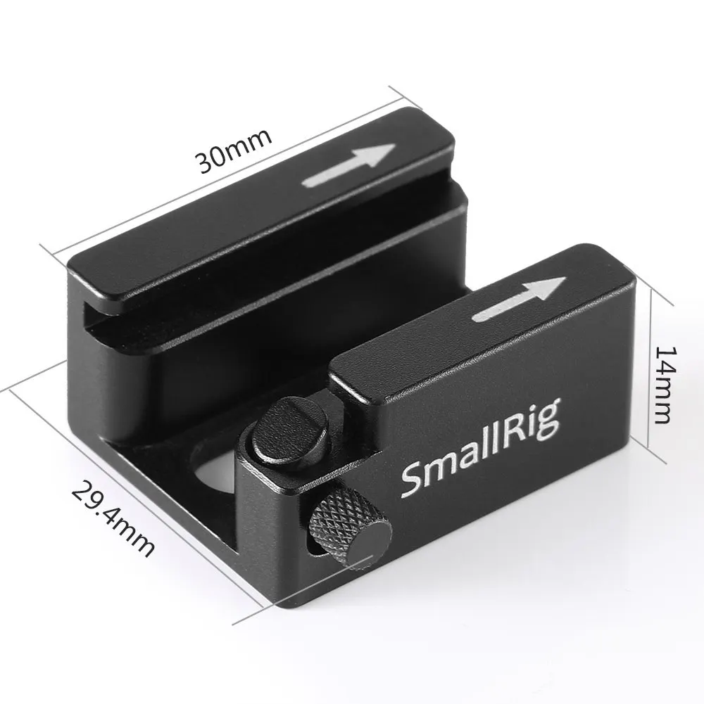 Smallrig адаптер для холодного башмака с кнопкой анти-выключения для камеры клетка/монитор/ручка/пластина с 1/"-20 резьбовыми отверстиями-2260
