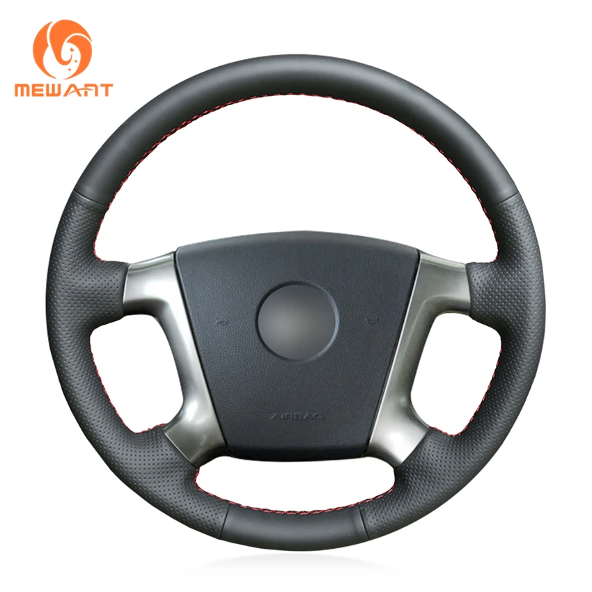 MEWANT Hand-Stitched Comfortable Black Artificial Leather Steering Wheel Cover for Chevrolet Epica 2006 2007 2008 2009 2010 2011 |