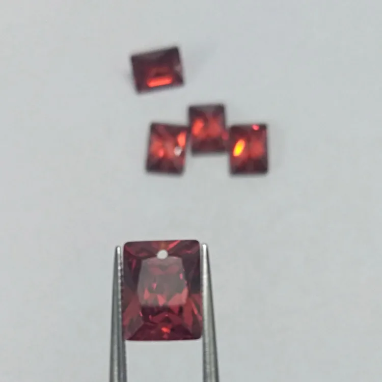 

20pcs Rectangle Shape White a Hole Gems Loose CZ stone for Jewelry Diy 12 colors Pink Red Yellow Black