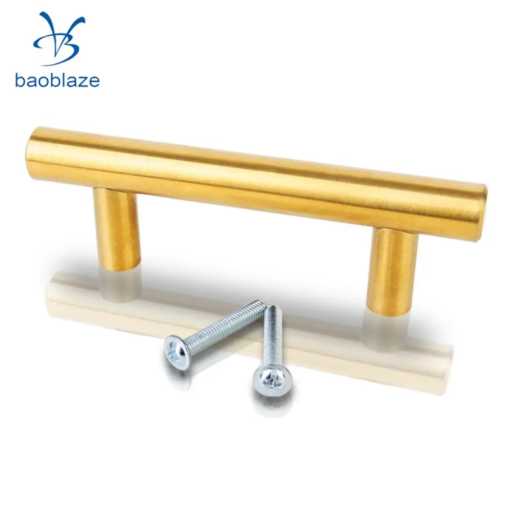 Single/Double Hole Brushed Stainless Steel Cabinet Knobs Pull Door Cupboards Drawers Furniture Handles 50mm/100mm Overall Length