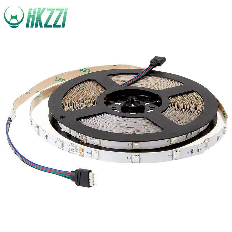 Hkzzi RGB Светодиодные ленты Водонепроницаемый 3528 5 м DC12V теплый белый свет светодиод