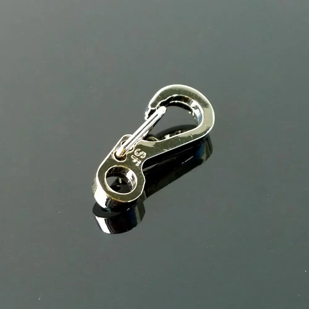 10XEDC Mini Stainless Steel Key Buckle Snap Spring Clip Hook Carabiner Backpackf