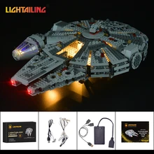 LIGHTAILING LEVOU Kit de Luz De Star Wars Millennium Falcon Modelo Bloco de Construção Conjunto Luz Compatível Com 05007 E 75105