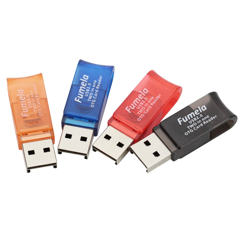 2 в 1 4 цвета Мини Micro USB 2,0 OTG адаптер+ Micro SD TF кардридер для телефонов Android внешний портативный usb кардридер
