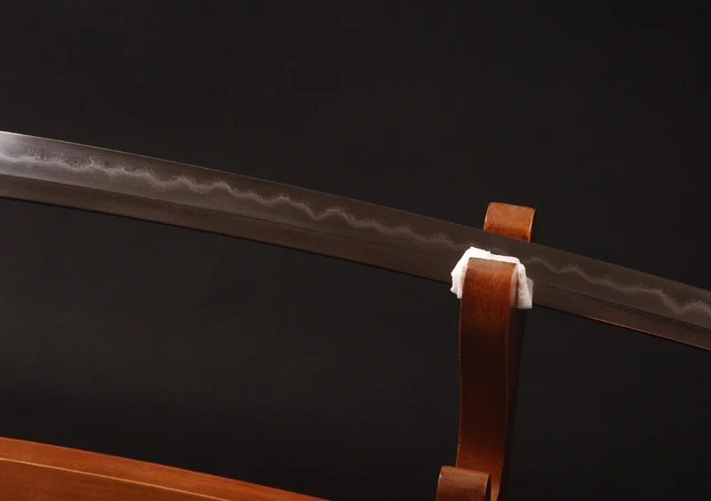Винтажный Японский меч, сложенный стальной 32768 слоев глины, закаленное лезвие, Полный Тан, острый край, ручная работа, полезный вакидзаси Самурай 986