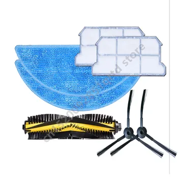 

1x Main Brush 2x Side Brush 2x Cleaning Mop Cloth 2x Efficient Dust Hepa Filter for Ilife V7S Plus Robotic Vacuum Cleaner Parts