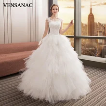 Feather Wedding Dress And Get Free Shipping On Aliexpress Vensanac Ball Gown Wedding Dresses 2018 Bridal Gowns