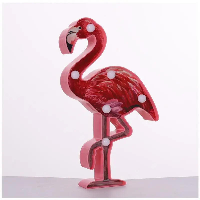 Милый светодиодный светильник в форме животного для дома, гостиной, настольного украшения+ фламинго, единорог, альпака, ночные светильники, освещение - Испускаемый цвет: flamingo