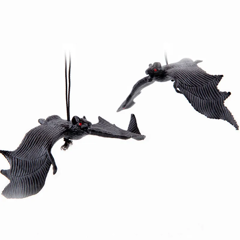1pc Halloween Simulation Animals Bats Trick Toy Gags Joke Pendant Bar Scene Props Hot April Fool's Day Christmas Decorations